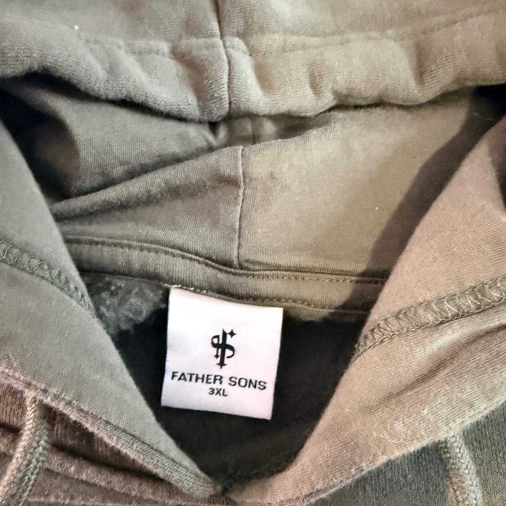 Men's Olive Crewneck Sweater - Picture 3 of 8